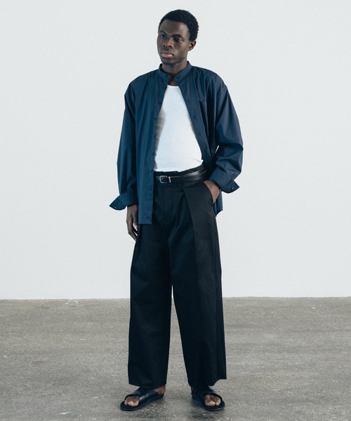 euan.（ユアン）の「euan. カットオフ タック ワイドストレートバギーパンツ（その他パンツ・メンズ・ライトグレー/ブラック/モスグリーン・M/L）」の4枚目の写真