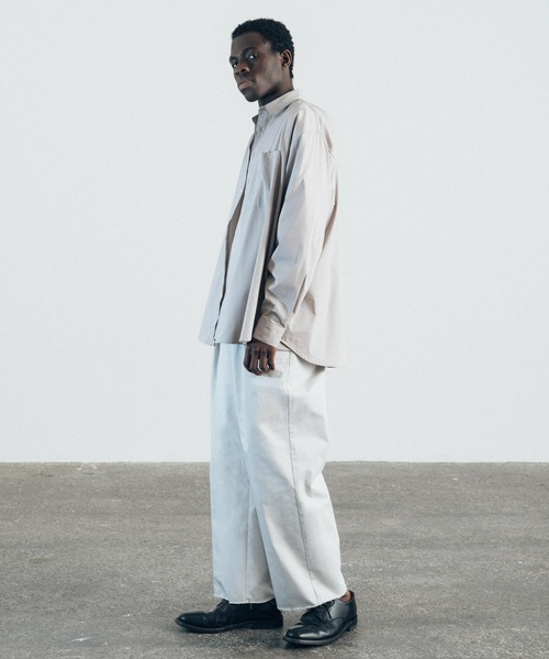 euan.（ユアン）の「euan. カットオフ タック ワイドストレートバギーパンツ（その他パンツ・メンズ・ライトグレー/ブラック/モスグリーン・M/L）」の6枚目の写真