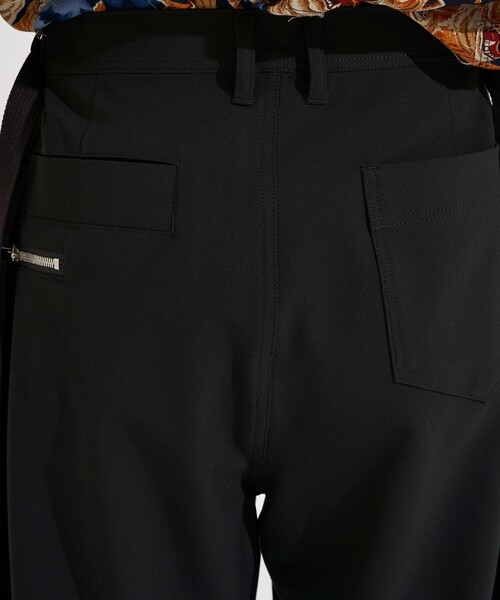 SHAREEF（シャリーフ）の「STUDIOUS別注 WIDE SLACKS（スラックス・メンズ・ブラック/グリーン/キナリ・1/2）」の9枚目の写真