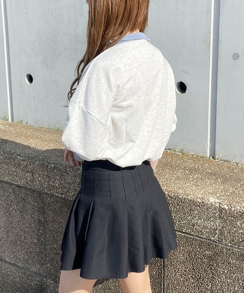 PairPair（ペアペア）の「バイカラーハーフジッププルオーバー(ユニセックス)（Tシャツ/カットソー・メンズ・サックスブルー/ピンク/イエロー・MEDIUM/LARGE）」の6枚目の写真