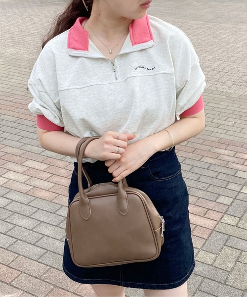 PairPair（ペアペア）の「バイカラーハーフジッププルオーバー(ユニセックス)（Tシャツ/カットソー・メンズ・サックスブルー/ピンク/イエロー・MEDIUM/LARGE）」の4枚目の写真