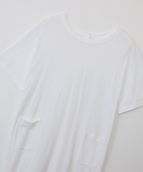 HANES（ヘインズ）の「【Hanes/ヘインズ】レディース HANES UNDIES リサイクルコットン2wayネックドレス（ワンピース・レディース・ホワイト/ブラック/グリーン系その他・FREE）」の4枚目の写真