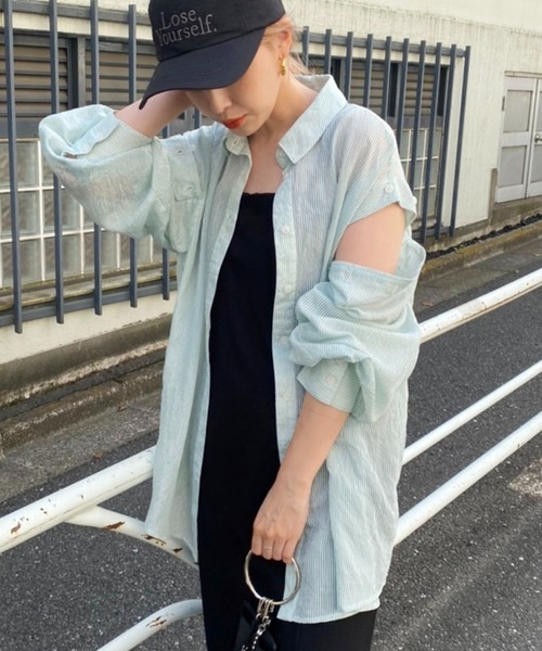 肩あきマルチシアーシャツ