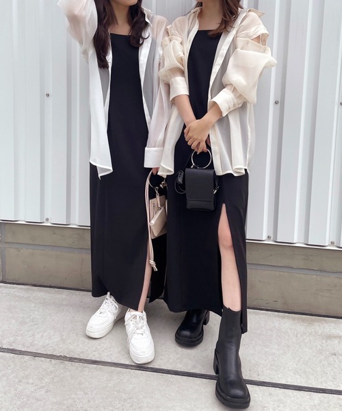 肩あきマルチシアーシャツ