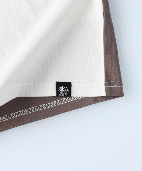 CAMP7（キャンプセブン）の「【CAMP7】ポケットＴシャツ（Tシャツ/カットソー・キッズ・レッド/グリーン/オフホワイト/ベージュ/ブラック×ブルー/ブラック・120/150/105/160/130/140）」の17枚目の写真
