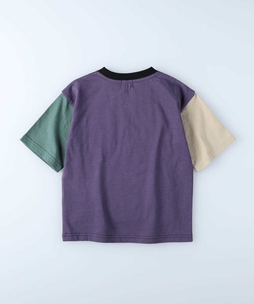 CAMP7（キャンプセブン）の「【CAMP7】ポケットＴシャツ（Tシャツ/カットソー・キッズ・レッド/グリーン/オフホワイト/ベージュ/ブラック×ブルー/ブラック・120/150/105/160/130/140）」の18枚目の写真