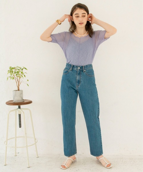 トップス vintage77 セール】シアーリブ2WAYメロートップス（Tシャツ/カットソー