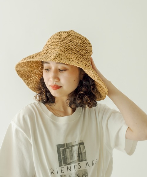 mystic（ミスティック）の「シンプルストローハット（ハット・レディース・ベージュ・FREE）」の6枚目の写真