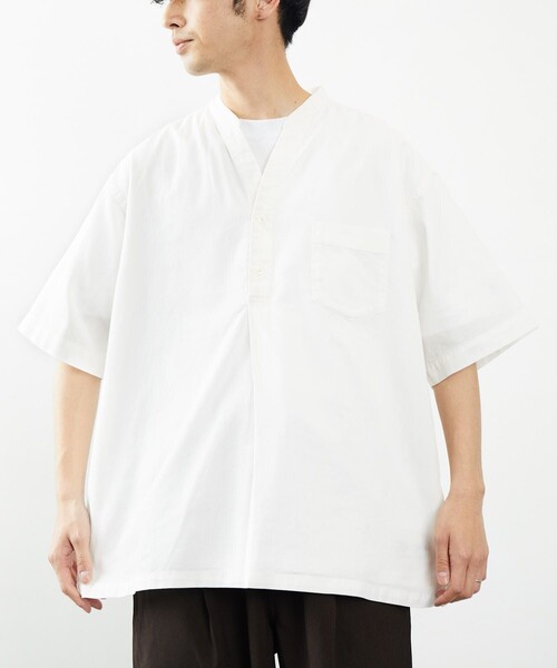 FREAK'S STORE（フリークスストア）の「COASTWIDE/コーストワイド パナマ スキッパーシャツ（シャツ/ブラウス・メンズ・ホワイト/ブラック/ベージュ/グレイッシュベージュ/ブルー系その他・SMALL/MEDIUM/LARGE）」の2枚目の写真