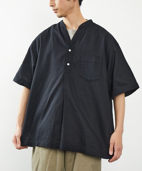 FREAK'S STORE（フリークスストア）の「COASTWIDE/コーストワイド パナマ スキッパーシャツ（シャツ/ブラウス・メンズ・ホワイト/ブラック/ベージュ/グレイッシュベージュ/ブルー系その他・SMALL/MEDIUM/LARGE）」の3枚目の写真