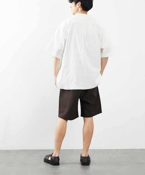 FREAK'S STORE（フリークスストア）の「COASTWIDE/コーストワイド パナマ スキッパーシャツ（シャツ/ブラウス・メンズ・ホワイト/ブラック/ベージュ/グレイッシュベージュ/ブルー系その他・SMALL/MEDIUM/LARGE）」の8枚目の写真