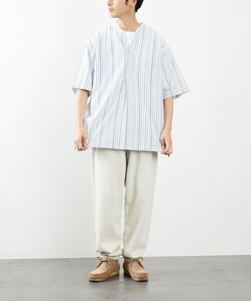 FREAK'S STORE（フリークスストア）の「COASTWIDE/コーストワイド パナマ スキッパーシャツ（シャツ/ブラウス・メンズ・ホワイト/ブラック/ベージュ/グレイッシュベージュ/ブルー系その他・SMALL/MEDIUM/LARGE）」の15枚目の写真