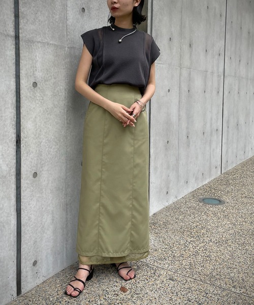 &g'aime（アンジェム）の「【&g’aime】サイドシアーニット（ニット/セーター・レディース・ホワイト/チャコール/グリーン/ブルー・FREE）」の21枚目の写真