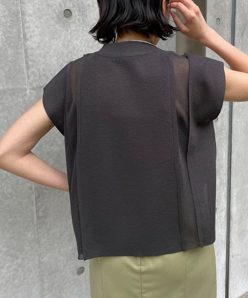 &g'aime（アンジェム）の「【&g’aime】サイドシアーニット（ニット/セーター・レディース・ホワイト/チャコール/グリーン/ブルー・FREE）」の20枚目の写真