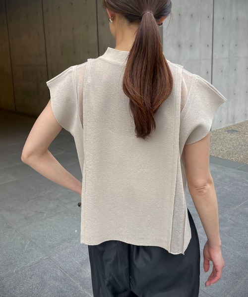 &g'aime（アンジェム）の「【&g’aime】サイドシアーニット（ニット/セーター・レディース・ホワイト/チャコール/グリーン/ブルー・FREE）」の11枚目の写真