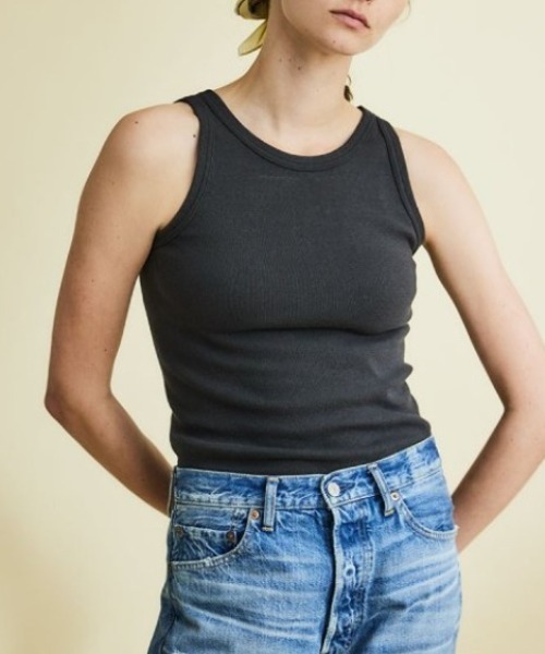 THE SHINZONE（ザ　シンゾーン）の「Shinzone CIRCULAR RIB TT 22MMSCU15（タンクトップ・レディース・ホワイト/グレー/ブラック・FREE）」の3枚目の写真