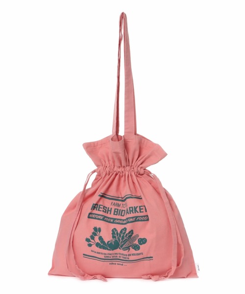 niko and...(ニコアンド)の「オリジナル巾着トートバッグ(トートバッグ・レディース・ベージュ/カーキ/ナチュラル/チャコール/ブルー/ライトブラウン/ピンク/イエロー/スカイブルー・0)」の14枚目の写真