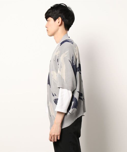 CPCM（シーピーシーエム）の「アソート柄半袖カーディガン（カーディガン/ボレロ・メンズ・チャコールグレー/ネイビー/グレー/グリーン系その他・MEDIUM/LARGE）」の5枚目の写真