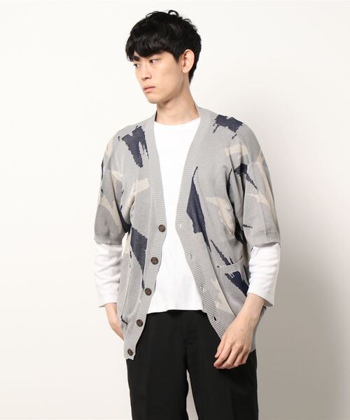 CPCM（シーピーシーエム）の「アソート柄半袖カーディガン（カーディガン/ボレロ・メンズ・チャコールグレー/ネイビー/グレー/グリーン系その他・MEDIUM/LARGE）」の17枚目の写真