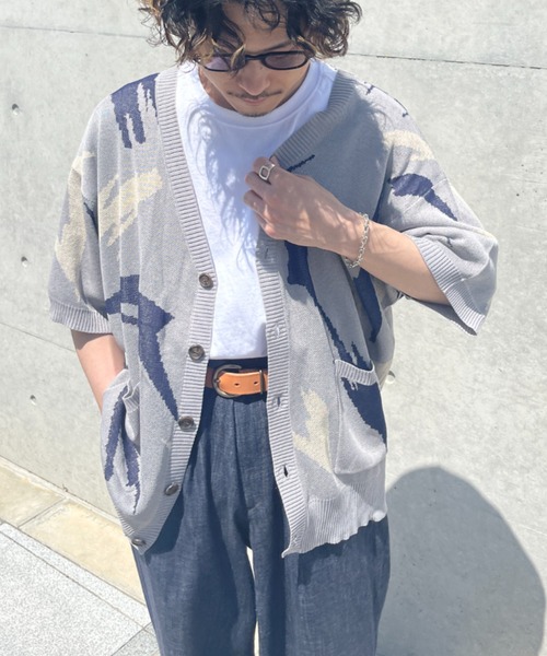 CPCM（シーピーシーエム）の「アソート柄半袖カーディガン（カーディガン/ボレロ・メンズ・チャコールグレー/ネイビー/グレー/グリーン系その他・MEDIUM/LARGE）」の13枚目の写真