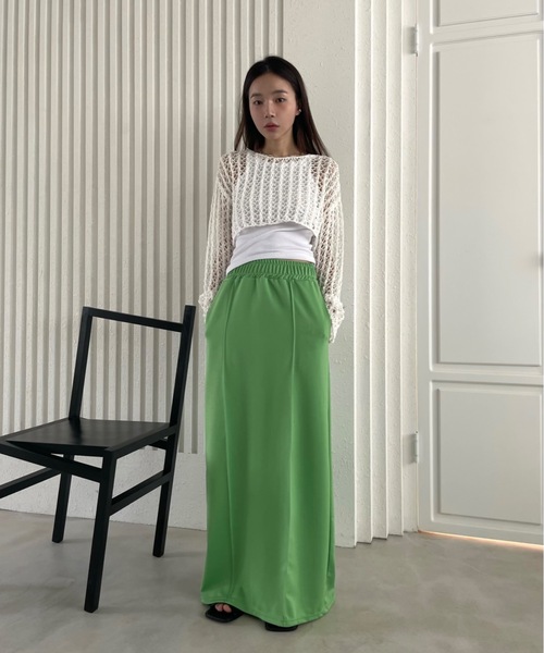 Didot.showroom（ディドット ショールーム）の「クロップド丈クロッシェ編みニット（ニット/セーター・レディース・ホワイト/ブラック/ミント・FREE）」の21枚目の写真