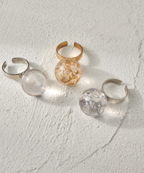 VANNIE U(ヴァニーユー)の「sphere ring(リング・レディース・シルバー/ゴールド/クリア・FREE)」の1枚目の写真
