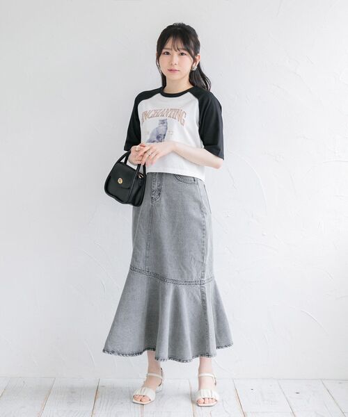 ems excite(エムズエキサイト)の「キリカエマーメイドSK(スカート・レディース・ライトブルー/ブラック/オフホワイト/ブラック系その他・FREE)」の18枚目の写真