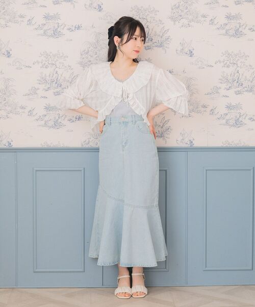 ems excite(エムズエキサイト)の「キリカエマーメイドSK(スカート・レディース・ライトブルー/ブラック/オフホワイト/ブラック系その他・FREE)」の8枚目の写真