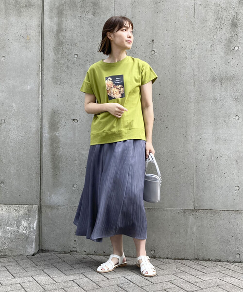 COMME CA ISM(コムサイズム)の「シフォン楊柳 切替 ギャザースカート(スカート・レディース・ダークブラウン/オフホワイト/カーキ/チャコール・S/M/L)」の22枚目の写真