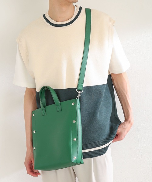 SENSE OF PLACE by URBAN RESEARCH（センスオブプレイスバイアーバンリサーチ）の「『ユニセックス』バイカラークルーネックニットベスト（ベスト・メンズ・ブラック/ネイビー/グリーン・MEDIUM/LARGE）」の13枚目の写真