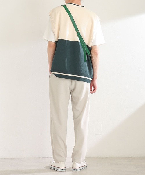 SENSE OF PLACE by URBAN RESEARCH（センスオブプレイスバイアーバンリサーチ）の「『ユニセックス』バイカラークルーネックニットベスト（ベスト・メンズ・ブラック/ネイビー/グリーン・MEDIUM/LARGE）」の17枚目の写真