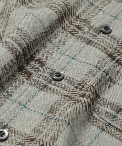 MEN'S BIGI（メンズビギ）の「カスレチェックジャガードカッタウェイスキッパーシャツ（シャツ/ブラウス・メンズ・グレー系その他/トリコロール・01/02/03/04）」の16枚目の写真