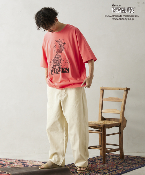 PEANUTS(ピーナッツ)の「【PEANUTS×SPORTS WEAR by relume】別注 SPECIAL 18/-OE 半袖Tシャツ(Tシャツ/カットソー・メンズ・ホワイト/ブラック/ピンク/イエロー/グリーン・M/L/XL)」の5枚目の写真