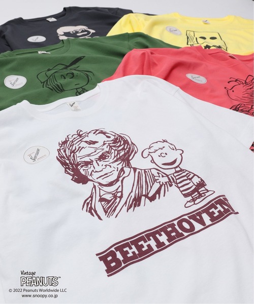 PEANUTS(ピーナッツ)の「【PEANUTS×SPORTS WEAR by relume】別注 SPECIAL 18/-OE 半袖Tシャツ(Tシャツ/カットソー・メンズ・ホワイト/ブラック/ピンク/イエロー/グリーン・M/L/XL)」の7枚目の写真