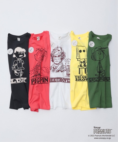 PEANUTS(ピーナッツ)の「【PEANUTS×SPORTS WEAR by relume】別注 SPECIAL 18/-OE 半袖Tシャツ(Tシャツ/カットソー・メンズ・ホワイト/ブラック/ピンク/イエロー/グリーン・M/L/XL)」の8枚目の写真