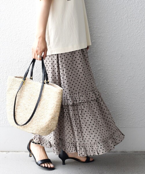 NE QUITTEZ PAS!（ヌキテパ）の「ne Quittez pas:〈洗濯機可能〉ドットスカート◆（スカート・レディース・ブラック/グレー・ONE SIZE）」の15枚目の写真