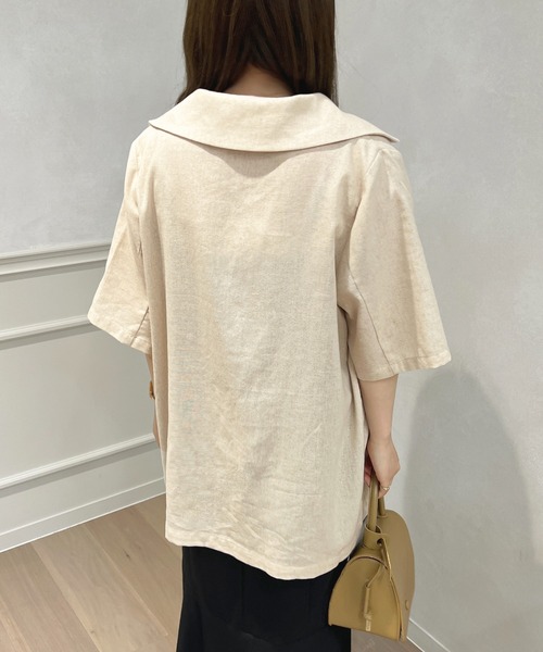 apres jour（アプレジュール）の「リネンライクジャケット【ZOZOTOWN限定アイテム】（テーラードジャケット・レディース・アイボリー/モカ・X-LARGE/フリー）」の19枚目の写真