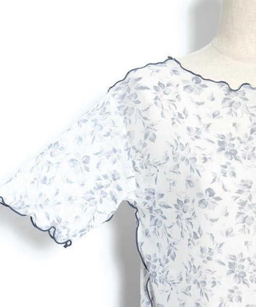 AS KNOW AS PINKY(アズノゥアズピンキー)の「シアーに花開くメロープルオーバー(Tシャツ/カットソー・レディース・ブラック/オレンジ・FREE)」の18枚目の写真