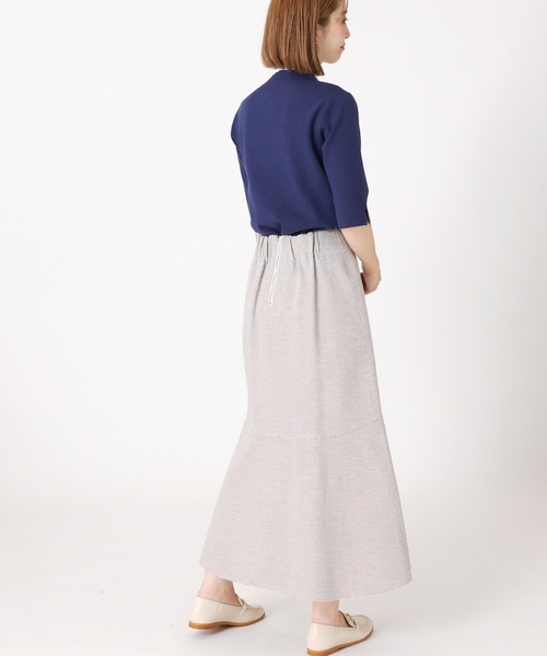 B.C STOCK（ベーセーストック）の「ソウバリ5分袖プルオーバー（ニット/セーター・レディース・ブラック/ネイビー/イエロー/ブルー/ナチュラル・FREE）」の21枚目の写真