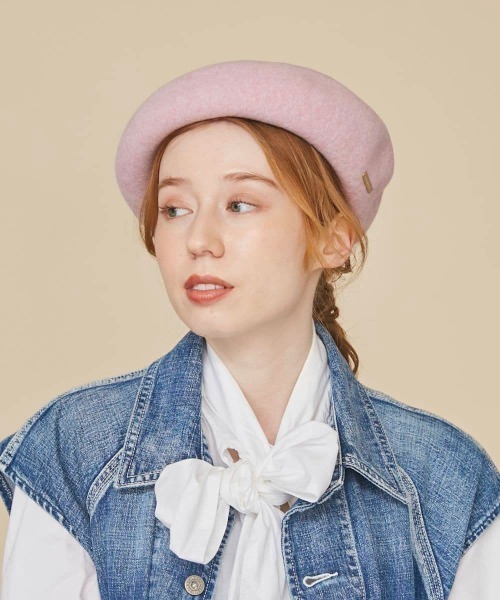 kaorinomori(カオリノモリ)の「kaorinomori ディブベレー(ハンチング/ベレー帽・レディース・ホワイト/ブラック/ベージュ/ピンク/ブルー/ダークパープル・M/57.5cm)」の6枚目の写真