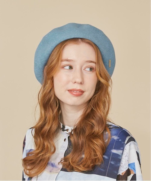 kaorinomori(カオリノモリ)の「kaorinomori ディブベレー(ハンチング/ベレー帽・レディース・ホワイト/ブラック/ベージュ/ピンク/ブルー/ダークパープル・M/57.5cm)」の4枚目の写真