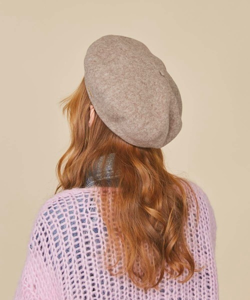 kaorinomori(カオリノモリ)の「kaorinomori ディブベレー(ハンチング/ベレー帽・レディース・ホワイト/ブラック/ベージュ/ピンク/ブルー/ダークパープル・M/57.5cm)」の9枚目の写真