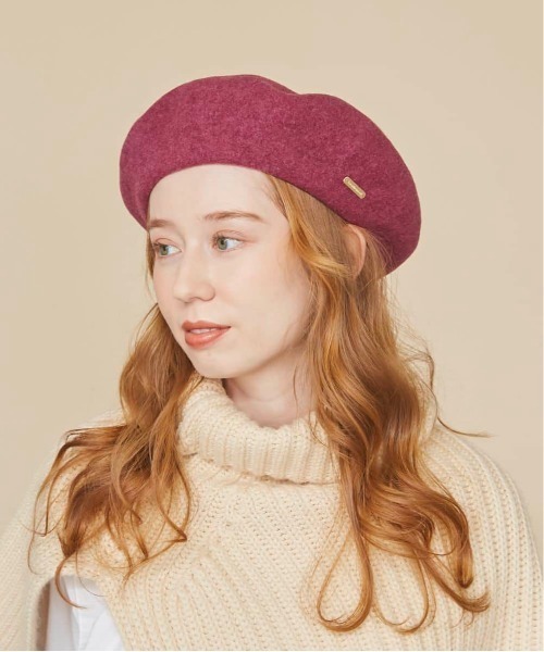 kaorinomori(カオリノモリ)の「kaorinomori ディブベレー(ハンチング/ベレー帽・レディース・ホワイト/ブラック/ベージュ/ピンク/ブルー/ダークパープル・M/57.5cm)」の16枚目の写真