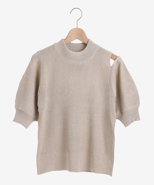 MAJESTIC LEGON（マジェスティックレゴン）の「キラキラアシメ肩あきニット（ニット/セーター・レディース・アイボリー/ベージュ/ブラウン/ブルー・MEDIUM）」の17枚目の写真