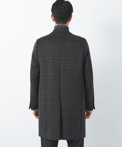 green label relaxing（グリーンレーベルリラクシング）の「S100 ショートビーバー チェック チェスター コート（チェスターコート・メンズ・ネイビー/ダークグレー・XS/S/M/L/XL）」の14枚目の写真