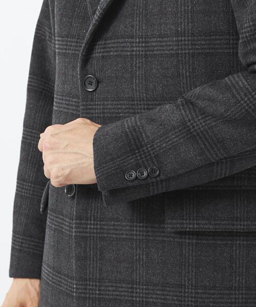 green label relaxing（グリーンレーベルリラクシング）の「S100 ショートビーバー チェック チェスター コート（チェスターコート・メンズ・ネイビー/ダークグレー・XS/S/M/L/XL）」の16枚目の写真