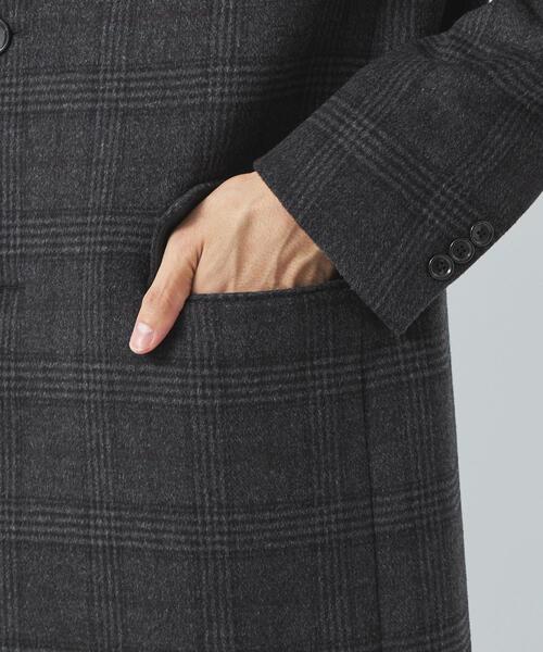 green label relaxing（グリーンレーベルリラクシング）の「S100 ショートビーバー チェック チェスター コート（チェスターコート・メンズ・ネイビー/ダークグレー・XS/S/M/L/XL）」の17枚目の写真