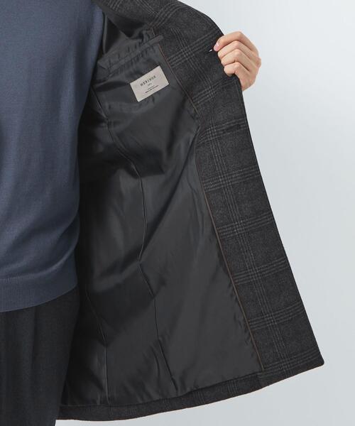 green label relaxing（グリーンレーベルリラクシング）の「S100 ショートビーバー チェック チェスター コート（チェスターコート・メンズ・ネイビー/ダークグレー・XS/S/M/L/XL）」の19枚目の写真