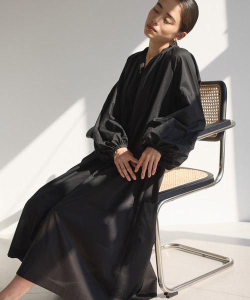 N.O.R.C（ノーク）の「カットワーク刺繍ワンピース（ワンピース・レディース・ライラック/ライトグリーン/オレンジ/ブラック・S/M）」の2枚目の写真