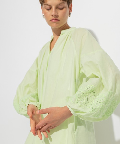 N.O.R.C（ノーク）の「カットワーク刺繍ワンピース（ワンピース・レディース・ライラック/ライトグリーン/オレンジ/ブラック・S/M）」の16枚目の写真